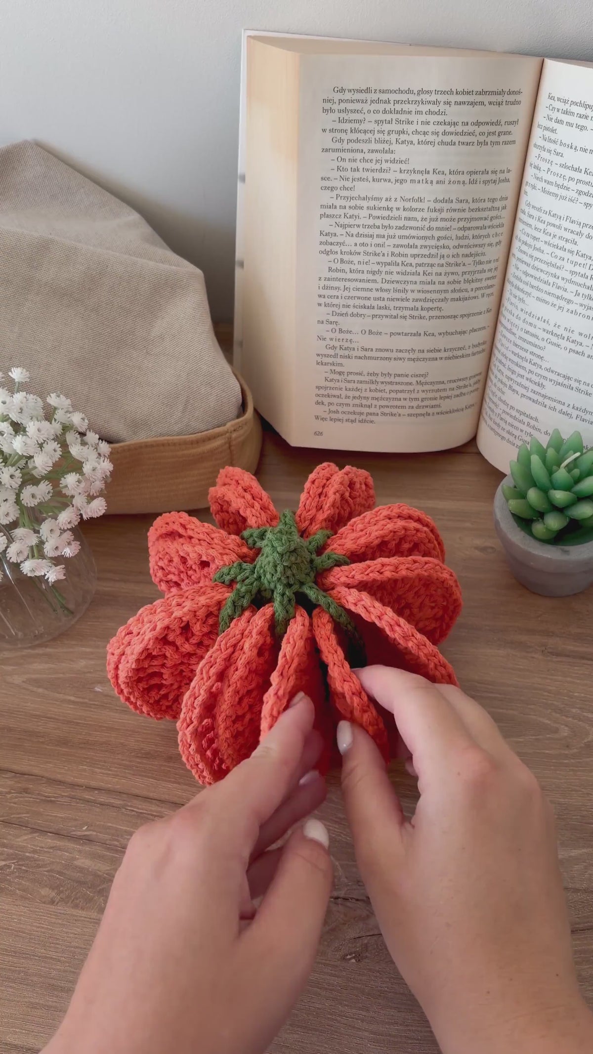 Pumpkin Coaster Set Crochet Pattern - 8 Coasters Become One 3D Pumpkin | PDF